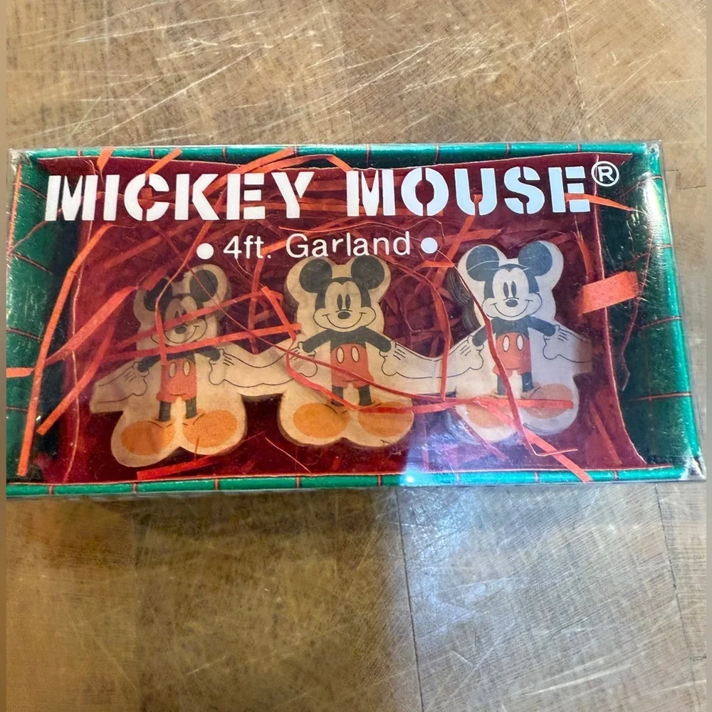 Vintage Disney 4 ft. Mickey Mouse Garland - Red and Gold Party Decoration